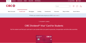 CIBC Dividend Visa Card for Students