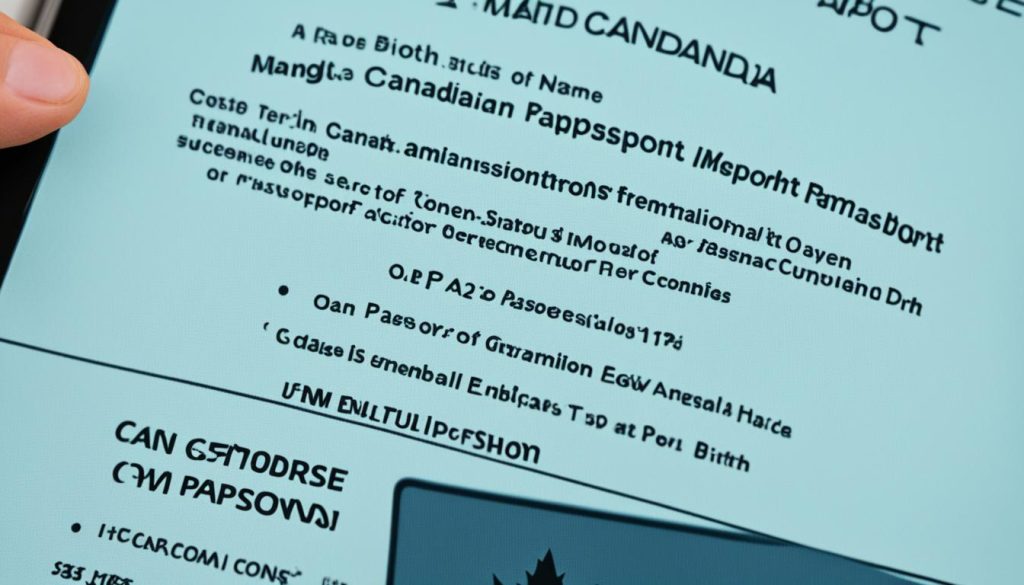 passport address change canada