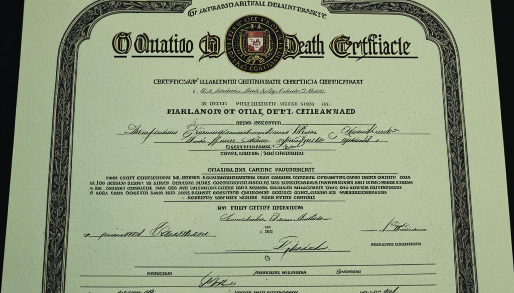 Ontario Death Certificate Importance