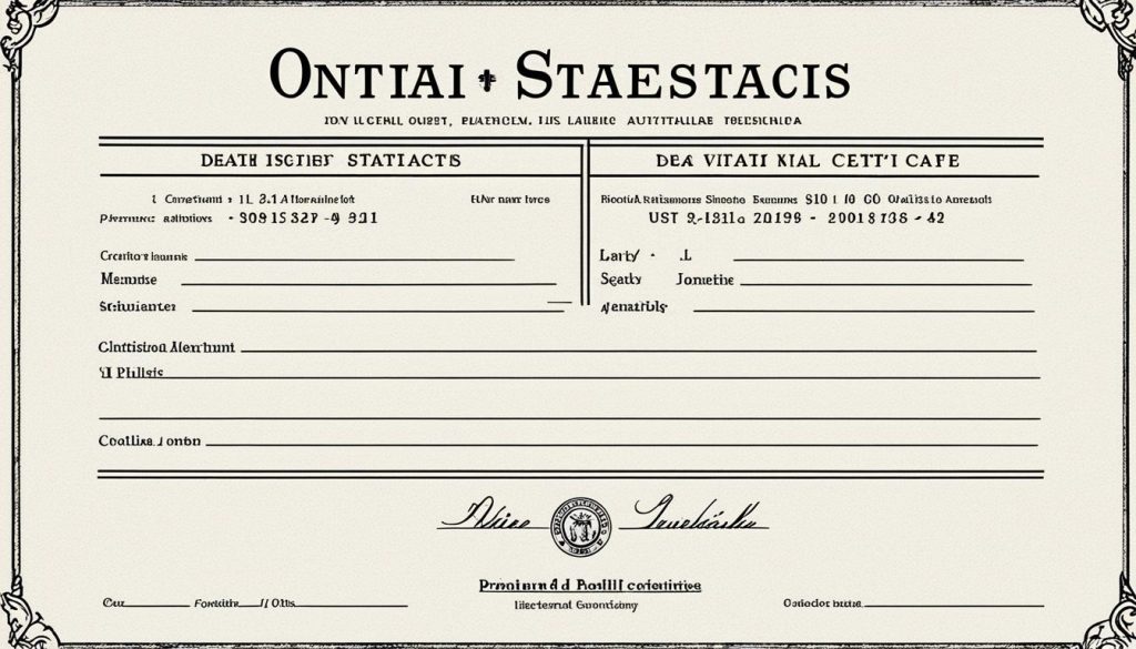 Ontario vital statistics death certificate